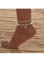 Skin Color Shell Seed Beads Anklets
