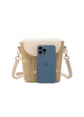 Light Camel Daisy Print Magnetic Flowers Crossbody Bag | thumb picture 