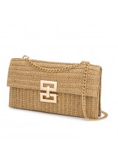 Light Camel Turnlock Chains Crossbody Bag | thumb picture 
