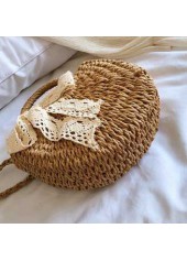 Dark Camel Color Open Crossbody Bag | thumb picture 