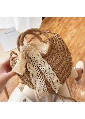 Dark Camel Color Open Crossbody Bag | thumb picture 