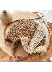 Dark Camel Color Open Crossbody Bag | thumb picture 