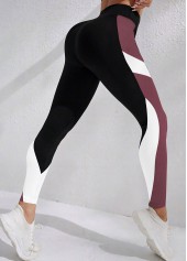 Black Stretch Skinny Elastic Waist High Waisted Sports Bottom | thumb picture 