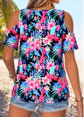 Multi Color Tummy Coverage Floral Print T Shirt | thumb picture 