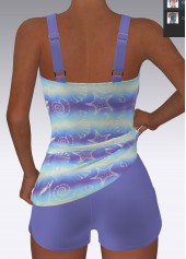 Tummy Control Mid Waisted Marine Life Print Tankini Set | thumb picture 