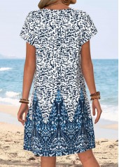 Multi Color African Tribal Print Short Tummy Coverage Dress | thumb picture 