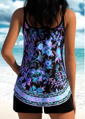 Multi Color Mid Waisted Tummy Coverage Tankini Set | thumb picture 
