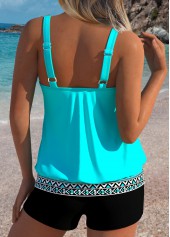 Cyan Tummy Coverage Tribal Print Tankini Top-No Bottom | thumb picture 