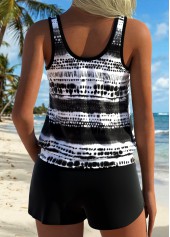 Black Mid Waisted Tummy Coverage Tankini Set | thumb picture 