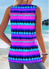 Multi Color Ombre Tummy Coverage Sleeveless Tank Top | thumb picture 