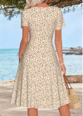 Multi Color Ditsy Floral Print Tummy Coverage Dress | thumb picture 
