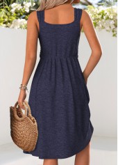 Navy Tummy Coverage Strappy Bandeau Dress | thumb picture 