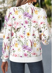 Multi Color Tummy Coverage Floral Print Track Jacket | thumb picture 