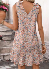 Multi Color Ditsy Floral Print Short Tummy Coverage Dress | thumb picture 