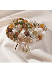 Multi Color Shell Glass Bracelet Set | thumb picture 