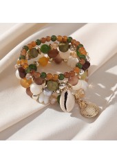 Multi Color Shell Glass Bracelet Set | thumb picture 