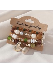 Multi Color Shell Glass Bracelet Set | thumb picture 