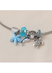 Light Blue Turtle Dolphin Alloy Bracelet | thumb picture 