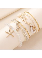 Golden Shell Starfish Polyresin Anklet Set | thumb picture 