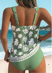 Sage Green Mid Waisted Tummy Coverage Tankini Set | thumb picture 