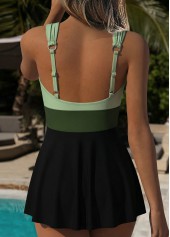 Sage Green Tummy Coverage One Piece Swimdress | thumb picture 