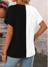 Black Floral Print Tummy Coverage Short Sleeve T Shirt | thumb picture 