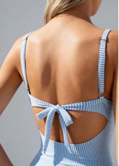 Light Blue Surplice One Piece Swimwear | thumb picture 