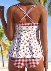 Pink Mid Waisted Tummy Coverage Tankini Set | thumb picture 