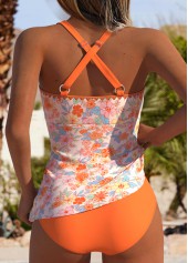 Multi Color Mid Waisted Tummy Coverage Tankini Set | thumb picture 