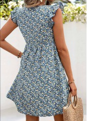 Multi Color Ditsy Floral Print Short Tummy Coverage Dress | thumb picture 