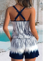 White Tummy Coverage Tie Dye Print One Piece Swimwear | thumb picture 