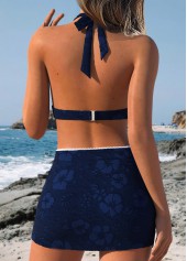 Navy Mid Waisted Pull On Bikini Set | thumb picture 