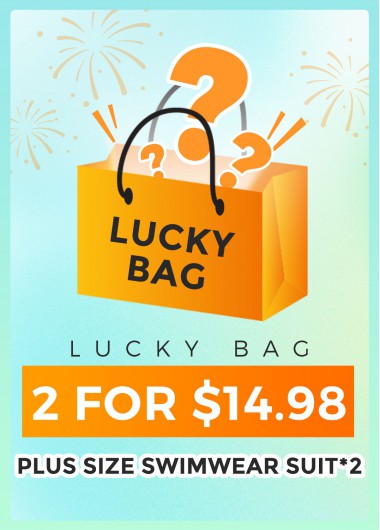 women clothes image of Lucky Bag-Random Color Plus Size Swimwear Sets-2 Pieces
