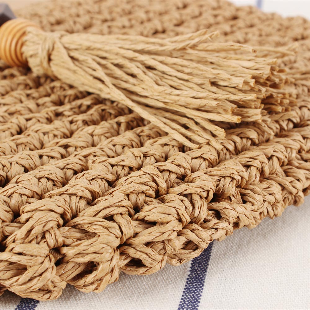 Dark Camel Zip Tassel Crossbody Bag | picture 