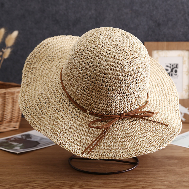 Light Camel Color Wide-brimmed Design Hat | picture 