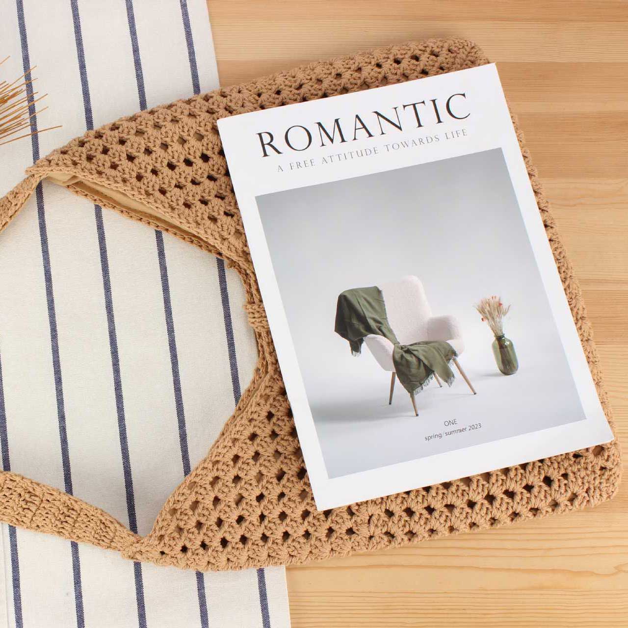 Dark Camel Color Magnetic Shoulder Bag | picture 