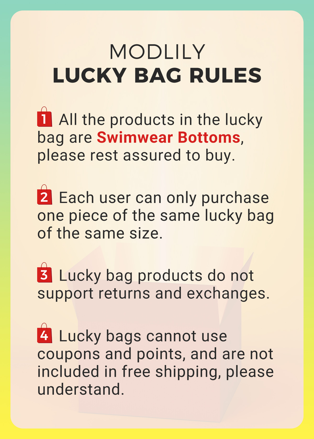 Lucky Bag-Random Color Swimwear Bottoms-2 Pieces | picture 