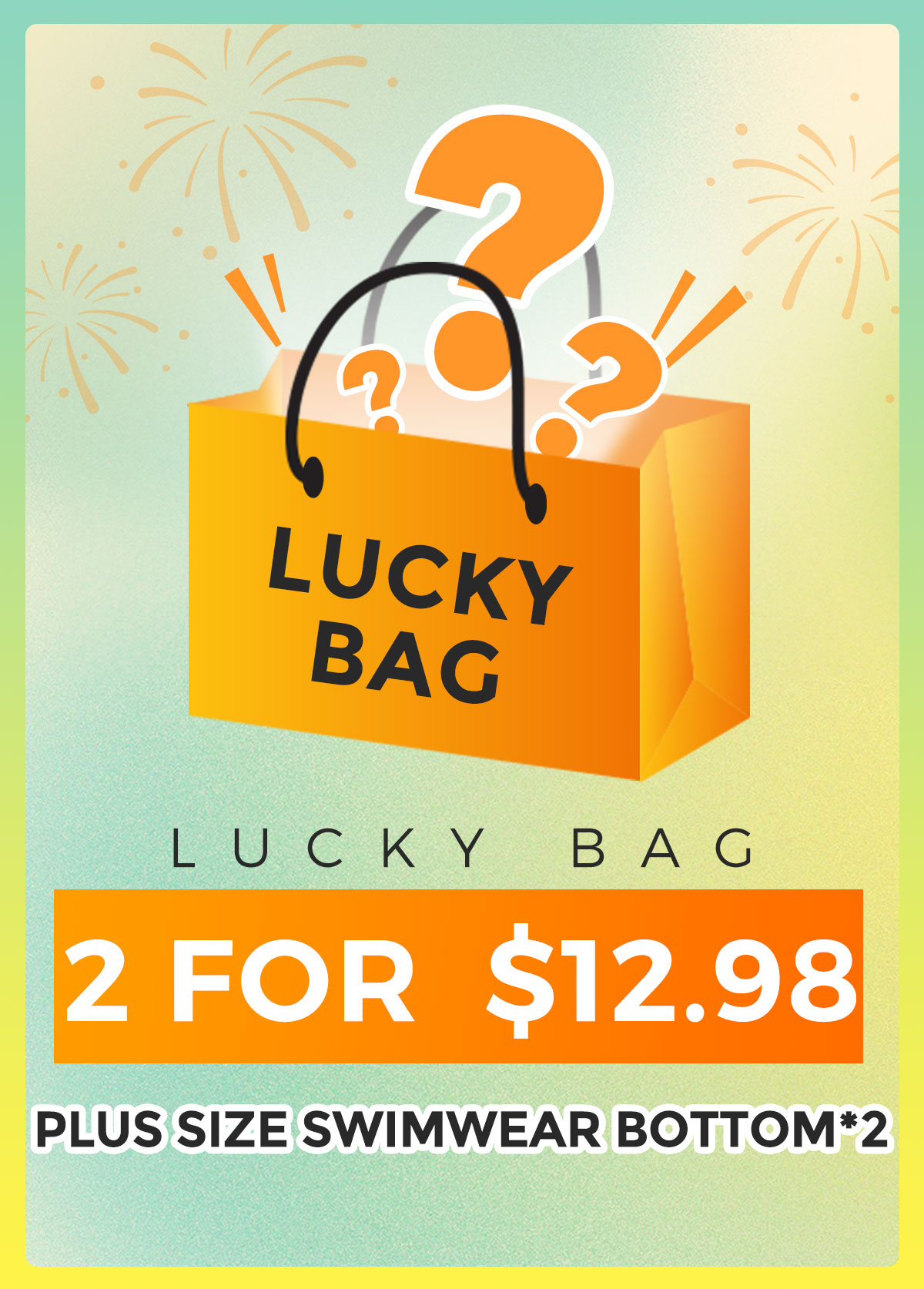 Lucky Bag-Random Color Plus Size Swimwear Bottoms-2 Pieces | picture 