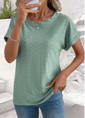 Sage Green Tummy Coverage Short Sleeve T Shirt | thumb picture 