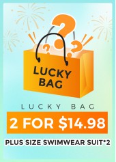 Lucky Bag-Random Color Plus Size Swimwear Sets-2 Pieces