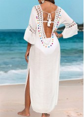 Patchwork Hollow Out White Cover Up | thumb picture 