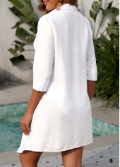 White Turn Down Collar Cover Up | thumb picture 