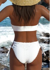 White Tassel Lace Up Bikini Set | thumb picture 