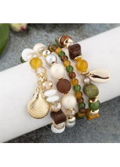 Multi Color Shell Glass Bracelet Set | thumb picture 