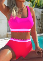 Royal Blue Mid Waisted Pull On Bikini Set | thumb picture 