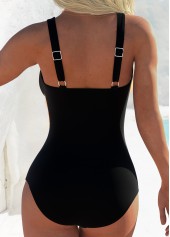Golden Surplice V-Neck One Piece Swimwear | thumb picture 