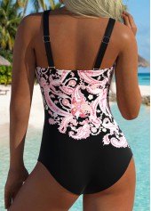 Pink Paisley Print One Piece Swimwear | thumb picture 