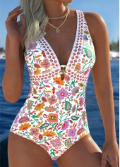 Multi Color Pendant Tribal Print One Piece Swimwear | thumb picture 