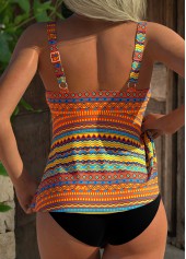 Multi Color Mid Waisted Tummy Coverage Tankini Set | thumb picture 