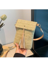 Light Camel Magnetic Tassel Crossbody Bag | thumb picture 